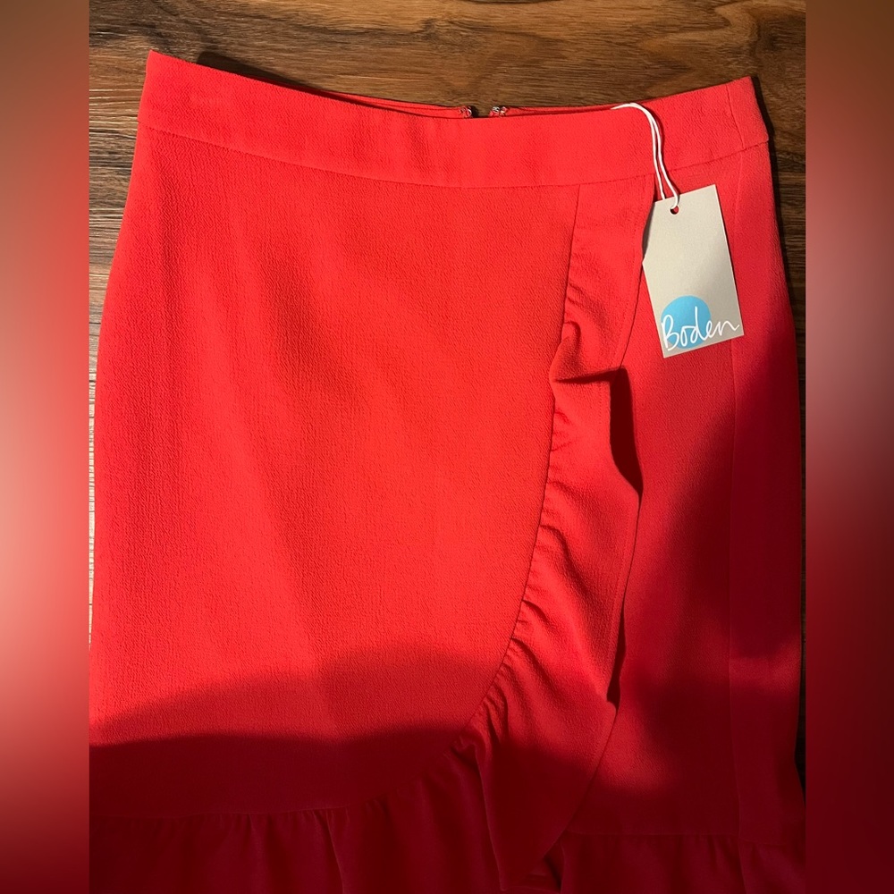 Boden Red Ruffle Skirt - Picture 3 of 8